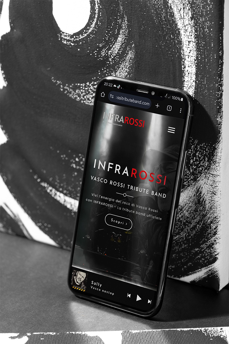 Infrarossi: Sito Web, Branding e Fotografia per Cover Band